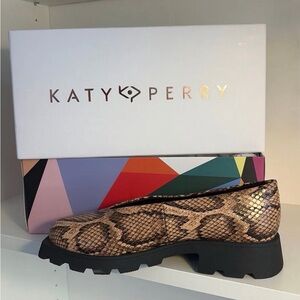 Katy Perry Collections Brown Snake Print Loafers